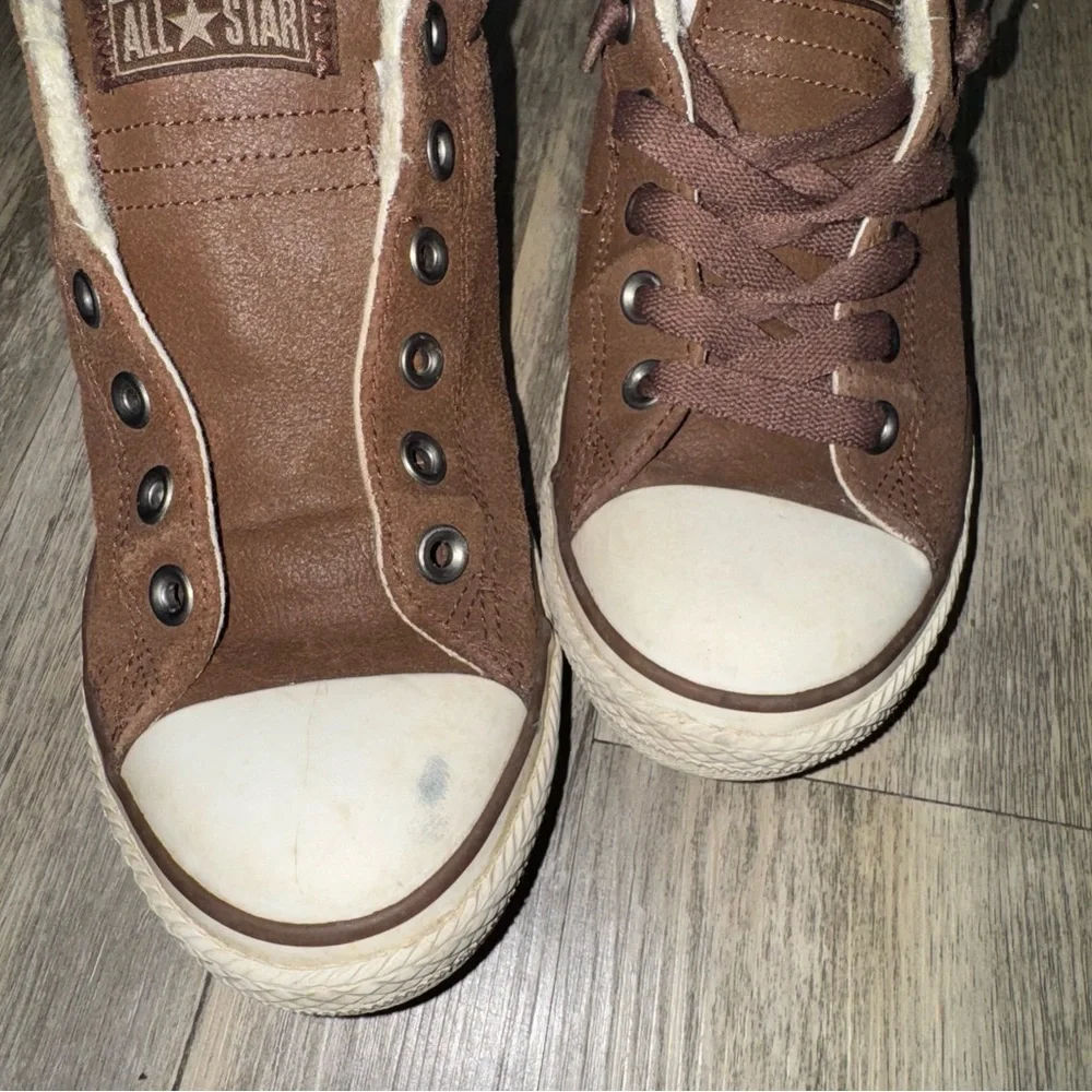 Converse Brown Leather Sneakers